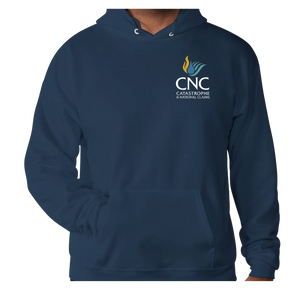 CNC Navy Pullover Hoodie with Front Pockets