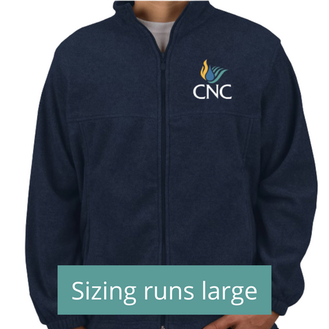 CNC Navy Fleece Zip Up Jacket
